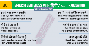 Sentence Translation In Hindi Archives Grammareer