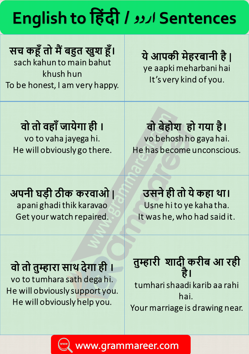 English Sentences with Hindi Translation for Daily Used with PDF 500 English Phrases, Hindi to English sentences for practice, English speaking sentences with Hindi and Urdu Translation with PDF, English to Hindi conversation sentences, sentence translator English to Hindi, online English to Hindi translation, translate Eng to Hindi.