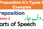 What is Preposition Meanings in Urdu Learn Types of Prepositions with Examples Complete Parts of speech with Urdu explanation, Prepositions of place and Time