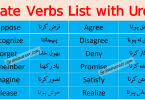 State Verbs List in English with Urdu or Hindi download PDF book learn useful stative verbs list in Urdu and Hindi meanings for enhancing your English vocabulary.
