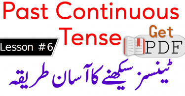 Past Continuous Tense in Urdu with Examples PDF