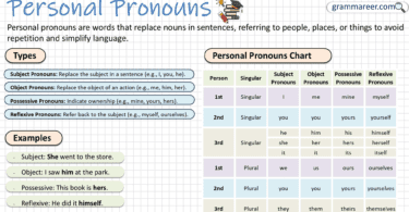 Personal Pronouns in English with Examples