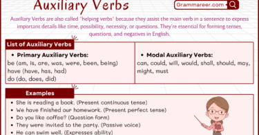 Auxiliary Verbs in English with Examples