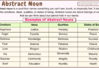 Abstract Noun Definition, Examples and Usage