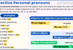 Objective personal pronouns explanation with examples