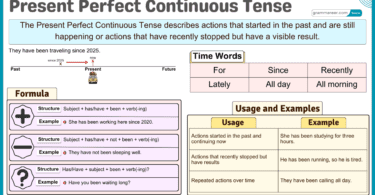 Present Perfect Progressive Tense, Formula, Usages and Examples