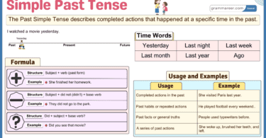 Simple Past, Formula, Usages and Examples