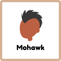 Mohawk haircut name with shaved sides and tall central hair