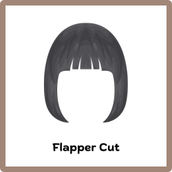 Flapper cut women’s hairstyle with vintage 1920s look