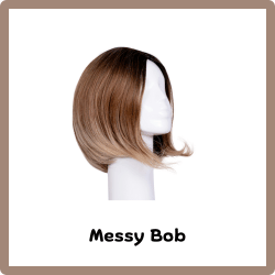 Messy bob women’s haircut with tousled layers