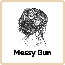 Messy Bun hairstyle for women – casual look example