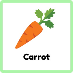 Carrot - Fruits and Vegetables Names