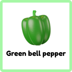 Green bell pepper - Green Vegetables Names